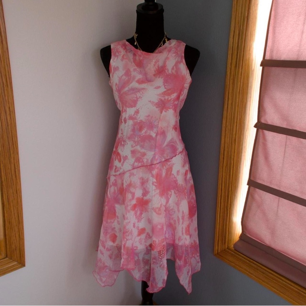 Sleeveless Pink Sparkly Dress